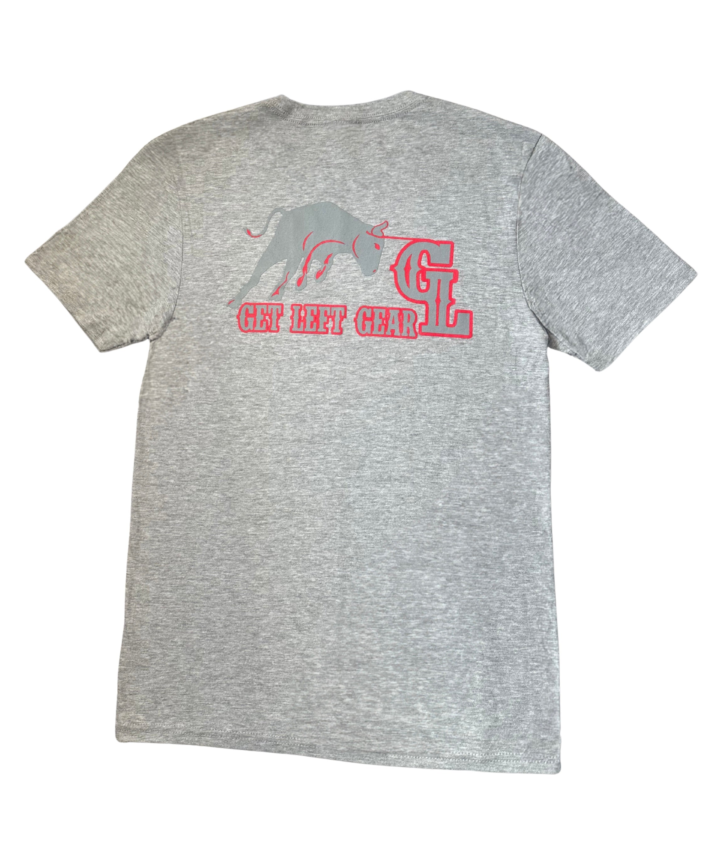 Light Grey and Red Tee